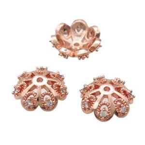 colorfast copper bead pave zircon, gold plated, approx 13mm dia