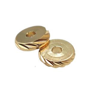 Copper Heishi Spacer Beads 14K Gold Plated, approx 8mm