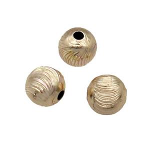 copper round beads, 14K gold plated, approx 6mm dia