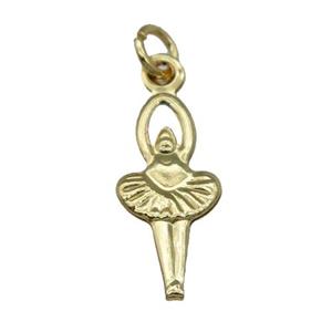 Copper Girls Dancer Pendant Unfade 18K Gold Plated, approx 7-15mm