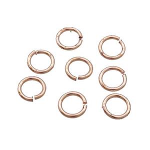 Copper Jump Ring Unfade Rose Gold, approx 10mm dia