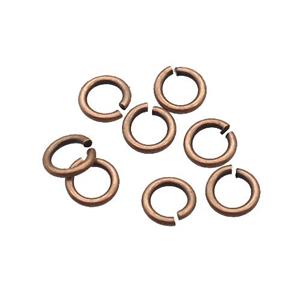 Copper Jump Ring Unfade Antique Red, approx 5mm dia