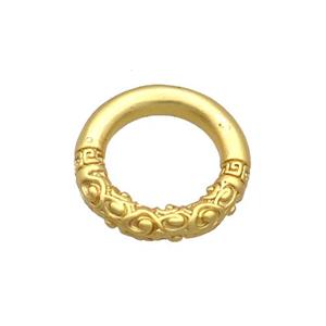 Copper Ring Linker Unfade Gold Plated, approx 18mm