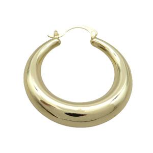 Copper Latchback Earring Gold Plated, approx 38mm