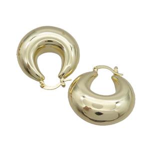 Copper Latchback Earring Gold Plated, approx 30mm