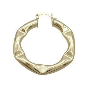 Copper Latchback Earring Gold Plated, approx 40mm