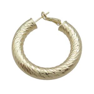 Copper Latchback Earring Gold Plated, approx 40mm