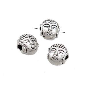 Tibetan Style Buddha Beads Zinc Antique Silver, approx 7-7.5mm