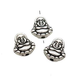 Tibetan Style Buddha Beads Zinc Antique Silver, approx 10-11mm