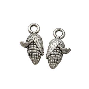 Tibetan Style Zinc Maize Charms Pendant Antique Silver, approx 5.5-11.5mm