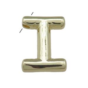 Copper Letter I Pendant Gold Plated, approx 15-21mm