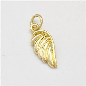 Copper Angel Wings Pendant Gold Plated, approx 6-13mm