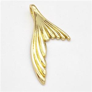 Copper Shark-tail Pendant Gold Plated, approx 16-30mm