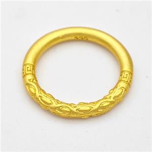 Copper Circle Connector Matte Gold Plated, approx 21mm