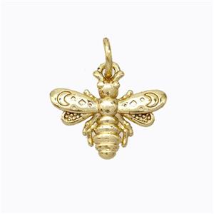 Copper Honeybee Pendant Gold Plated, approx 12-14.5mm