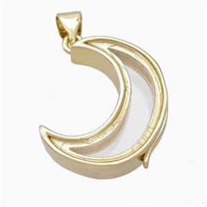 Copper Moon Locket Pendant Gold Plated, approx 17-32mm