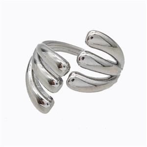 Copper Ring Platinum Plated, approx 13mm, 18mm dia