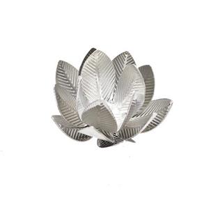 Copper Lotus Beads Flower Platinum Plated, approx 21mm