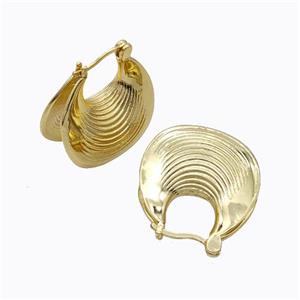 Copper Latchback Earrings Bag Gold Plated, approx 23mm