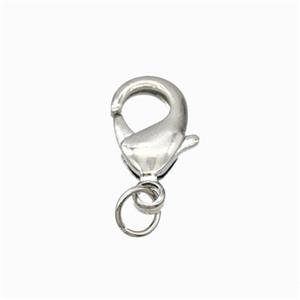 Copper Lobster Clasp Platinum Plated, approx 12mm