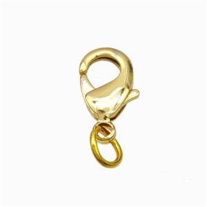 Copper Lobster Clasp Gold Plated, approx 10mm