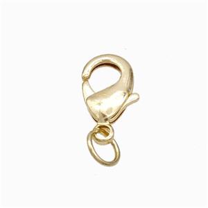 Copper Lobster Clasp Lt.Gold Plated, approx 12mm