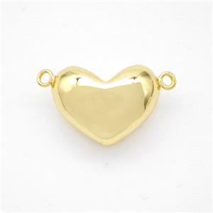 Copper Heart Pendant Gold Plated, approx 11-15mm