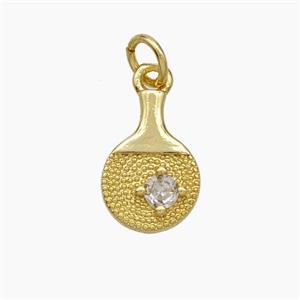 Wine Bags Charms Copper Pendant Pave Zirconia Gold Plated, approx 8-15mm