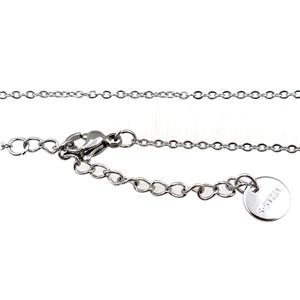 Stainless Steel necklace, platinum plated, approx 1.5mm, 38-43cm length