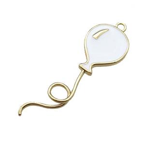 copper ballon pendant, enameled, gold plated, approx 15-45mm