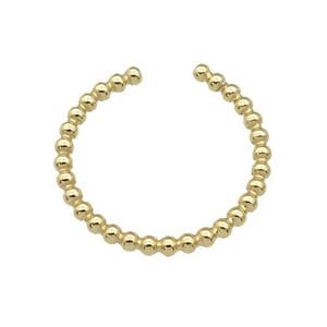 copper Ring, gold plated, approx 18mm dia