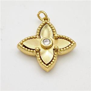 copper star pendant, gold plated, approx 18mm