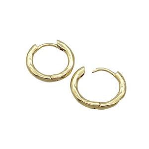 Copper Hoop Earring 18K Gold, approx 14mm