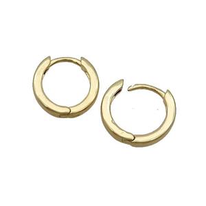 Copper Hoop Earring 18K Gold, approx 14-15mm