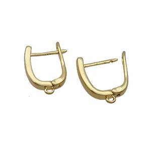 Copper Latchback Earring 18K Gold, approx 12-16mm