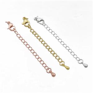 Copper Necklace Extender Chain Mixed, approx 50mm length