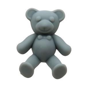 GrayGreen Resin Bear Pendant Matte, approx 30-38mm