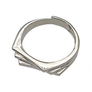 Copper Rings Platinum Plated, approx 4-15mm, 18mm dia