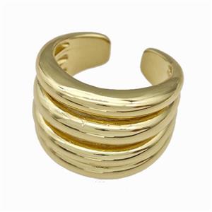 Copper Rings Gold Plated, approx 18mm, 18mm dia
