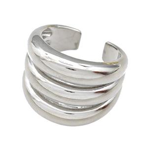 Copper Rings Platinum Plated, approx 20mm, 18mm dia