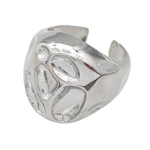 Copper Ring Platinum Plated, approx 20mm, 18mm dia