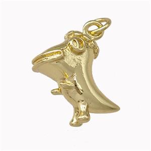 Little Dragonman Charms Copper Cartoon Pendant Gold Plated, approx 12-15mm