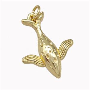 Copper Shark Charms Pendant Gold Plated, approx 16.5-21mm