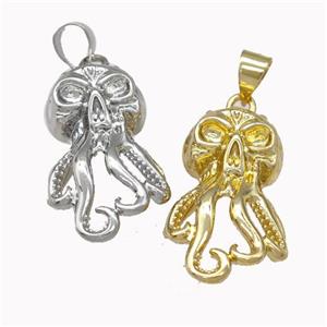 Octopus Charms Copper Pendant Mixed, approx 14-23mm