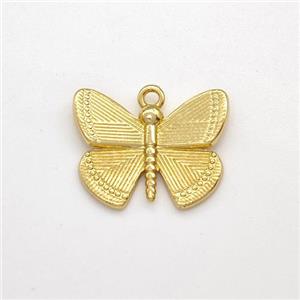 Copper Butterfly Pendant Gold Plated, approx 11-15mm