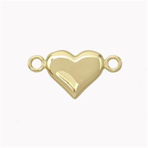 Copper Heart Connector Gold Plated, approx 9.5-11mm