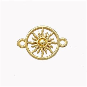 Copper Sun Connector Gold Plated, approx 12mm