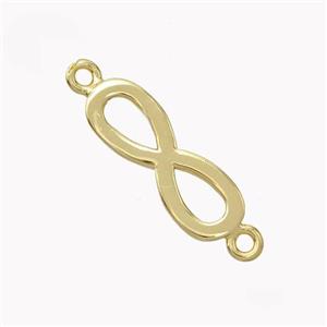 Copper Infinity Connector Gold Plated, approx 6-19mm