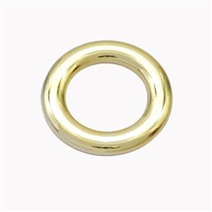 Copper Circle Ring Pendant Gold Plated, approx 19mm