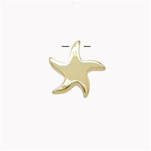 Copper Starfish Pendant Gold Plated, approx 11mm